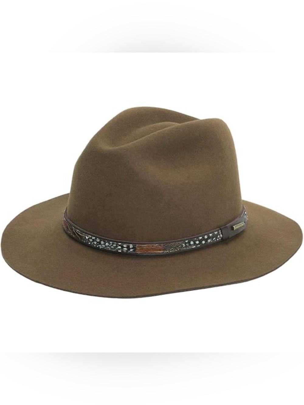 Stetson Medalist Brown Felt Fedora with Decorative Band - OS